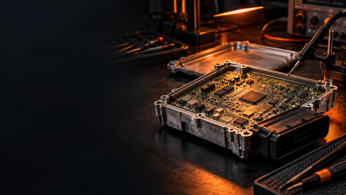 Wizualizacja sterownika ECU na stanowisku elektronicznym